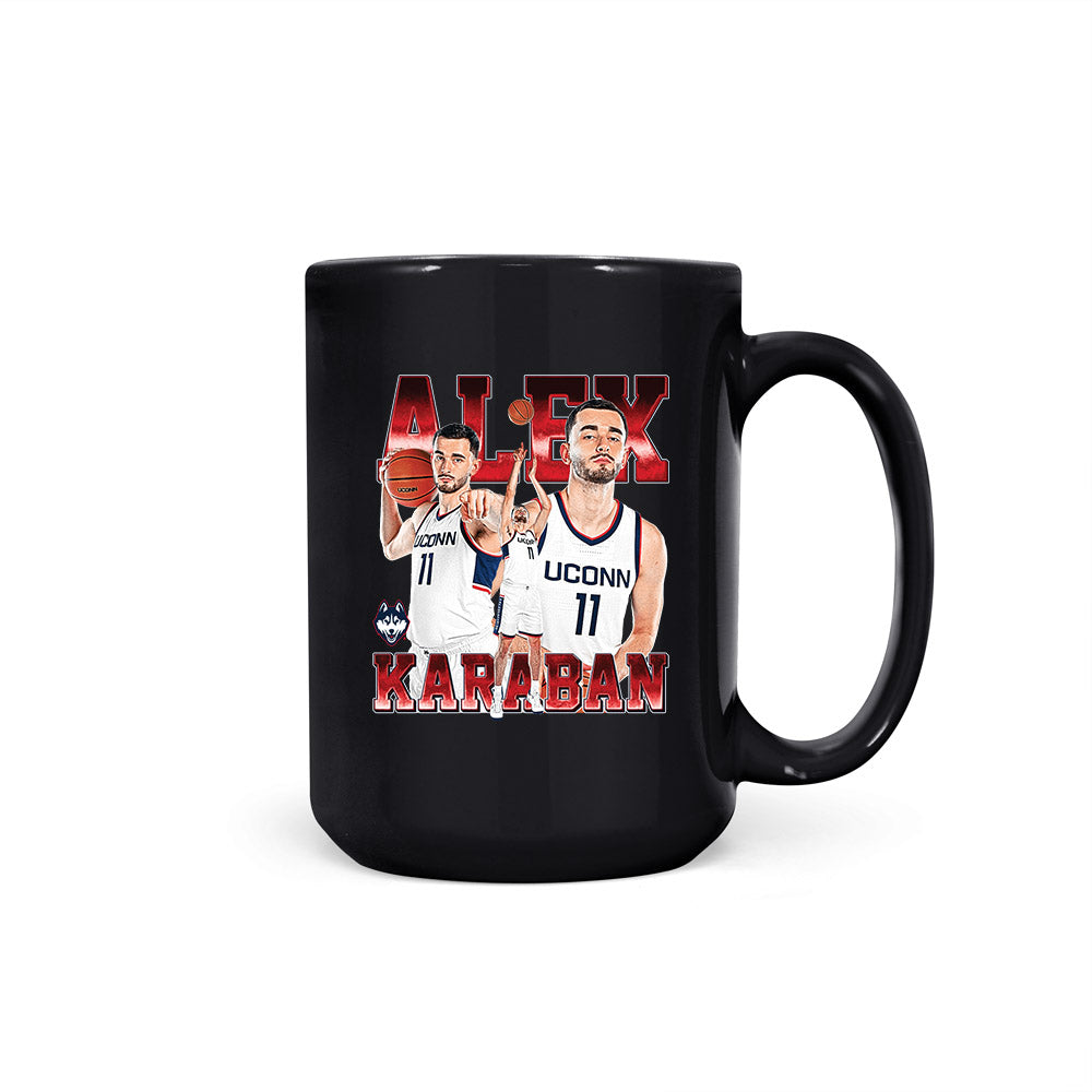 UConn - NCAA Men's Basketball : Alex Karaban - Collage Coffee Mug-0