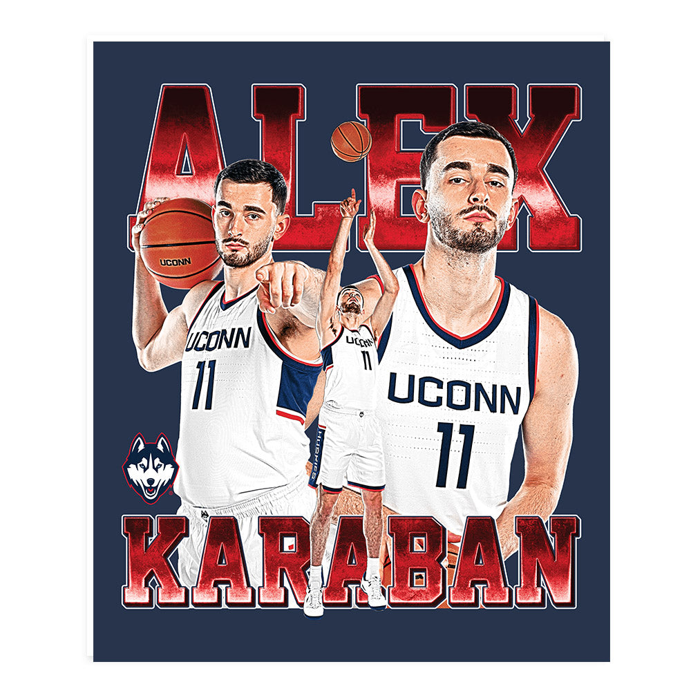 UConn - NCAA Men's Basketball : Alex Karaban - Collage Poster 20x24-0