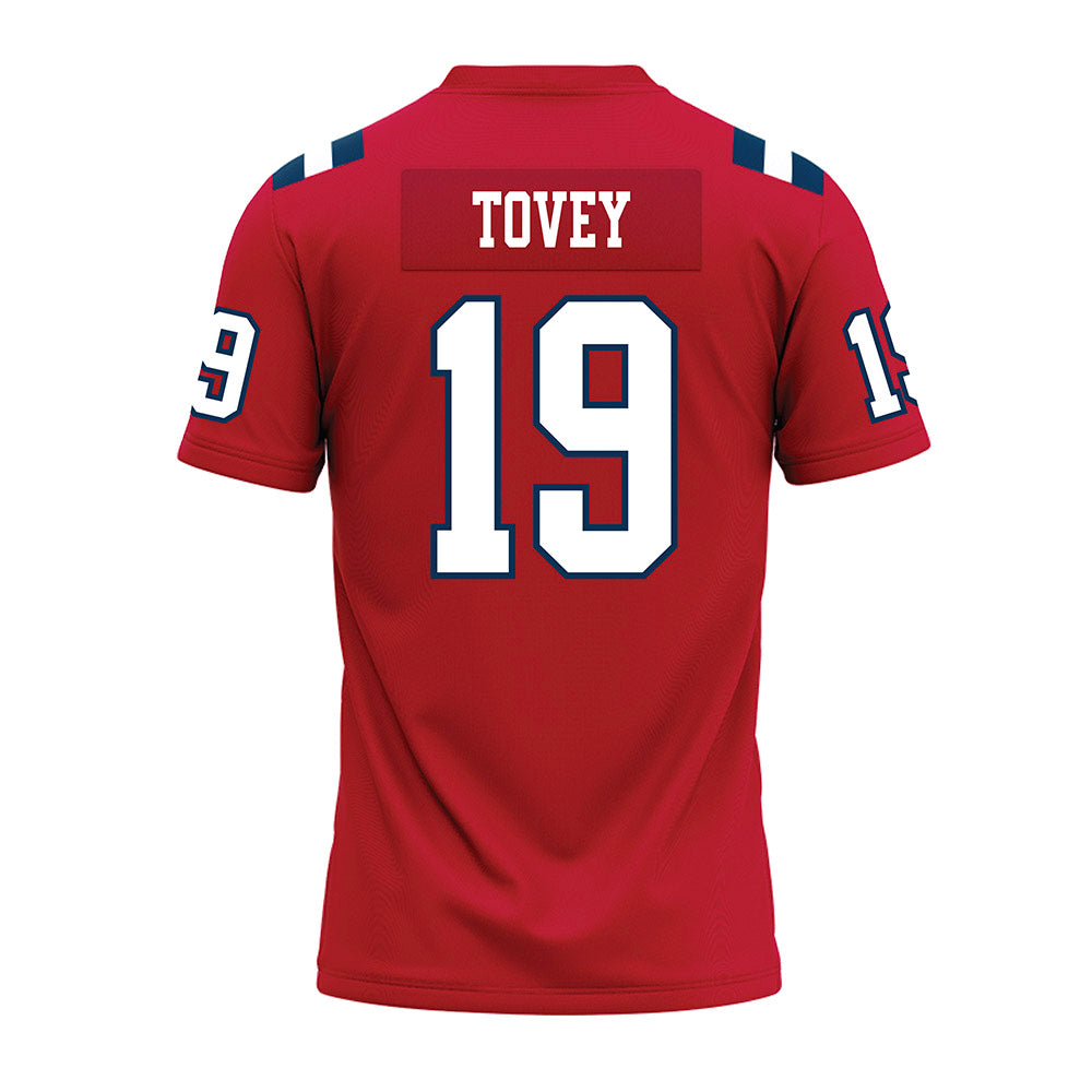 Utah Tech - NCAA Football : Moananuiahiva Tovey - Red Premium Football Jersey-1