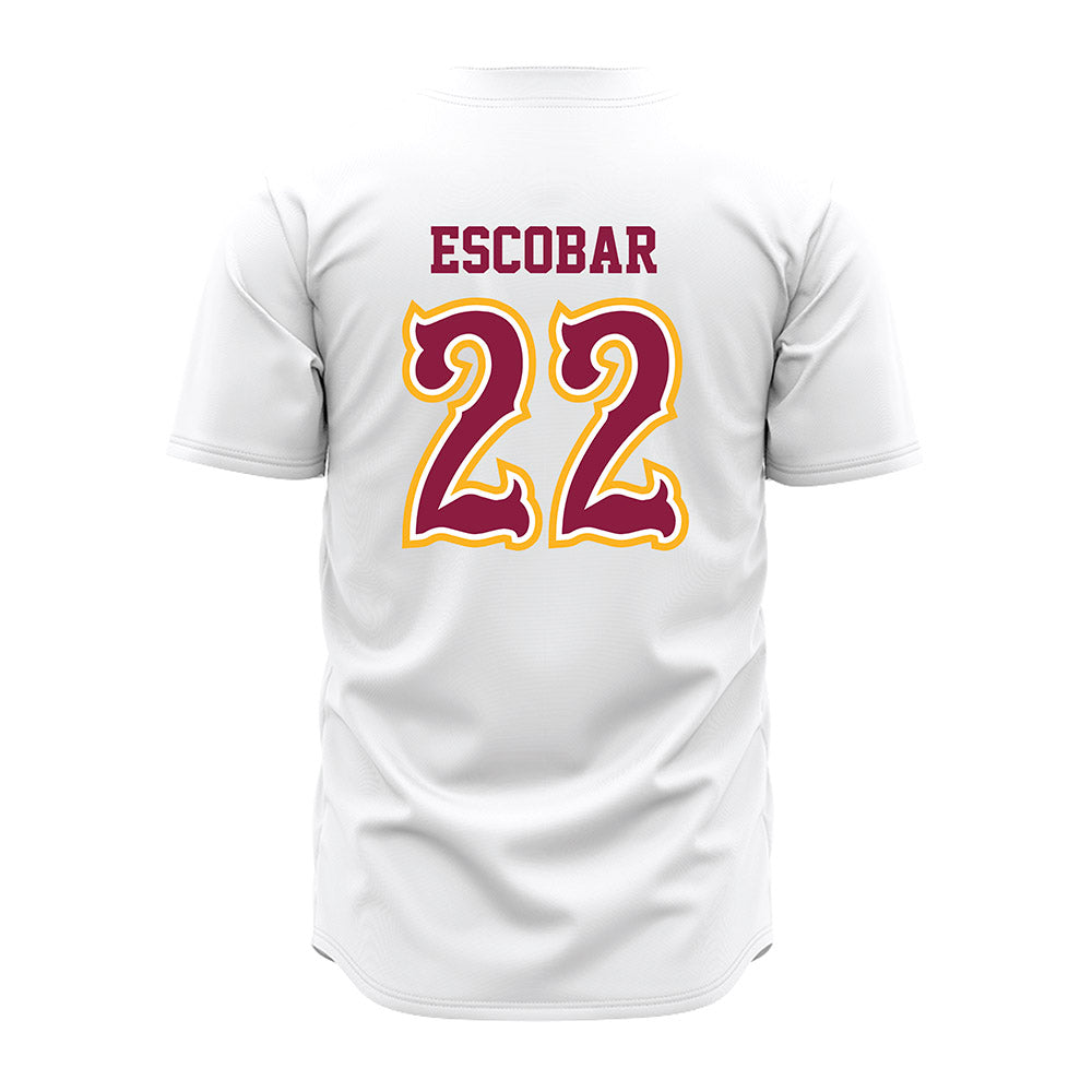 Bethune - NCAA Baseball : Irvin Escobar - White Jersey-1
