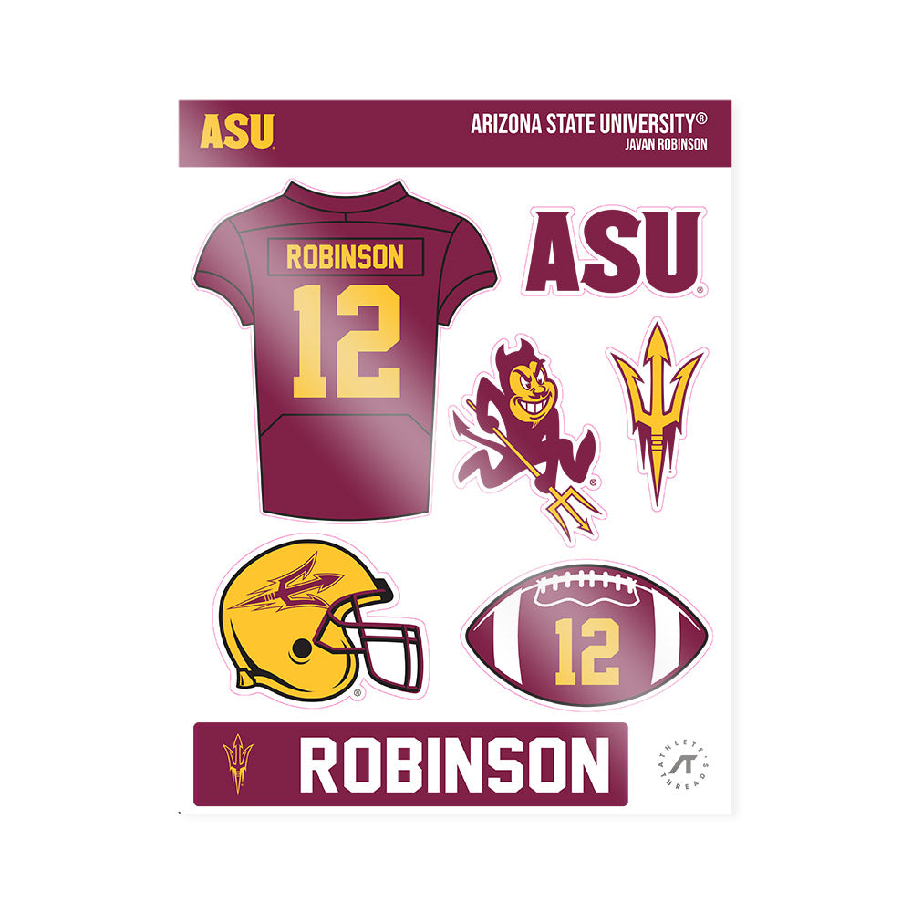 Arizona State - NCAA Football : Javan Robinson - Sticker Sheet-0