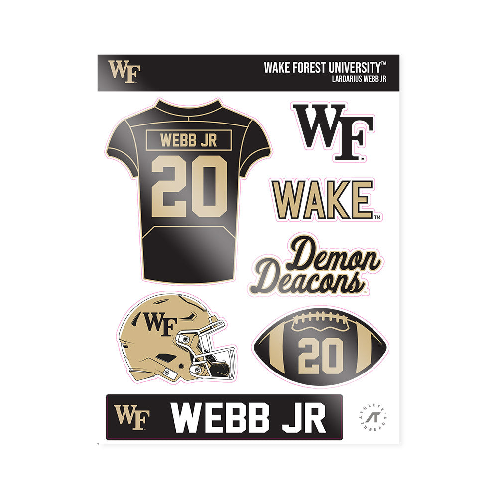 Wake Forest - NCAA Football : Lardarius Webb Jr - Sticker Sheet-0