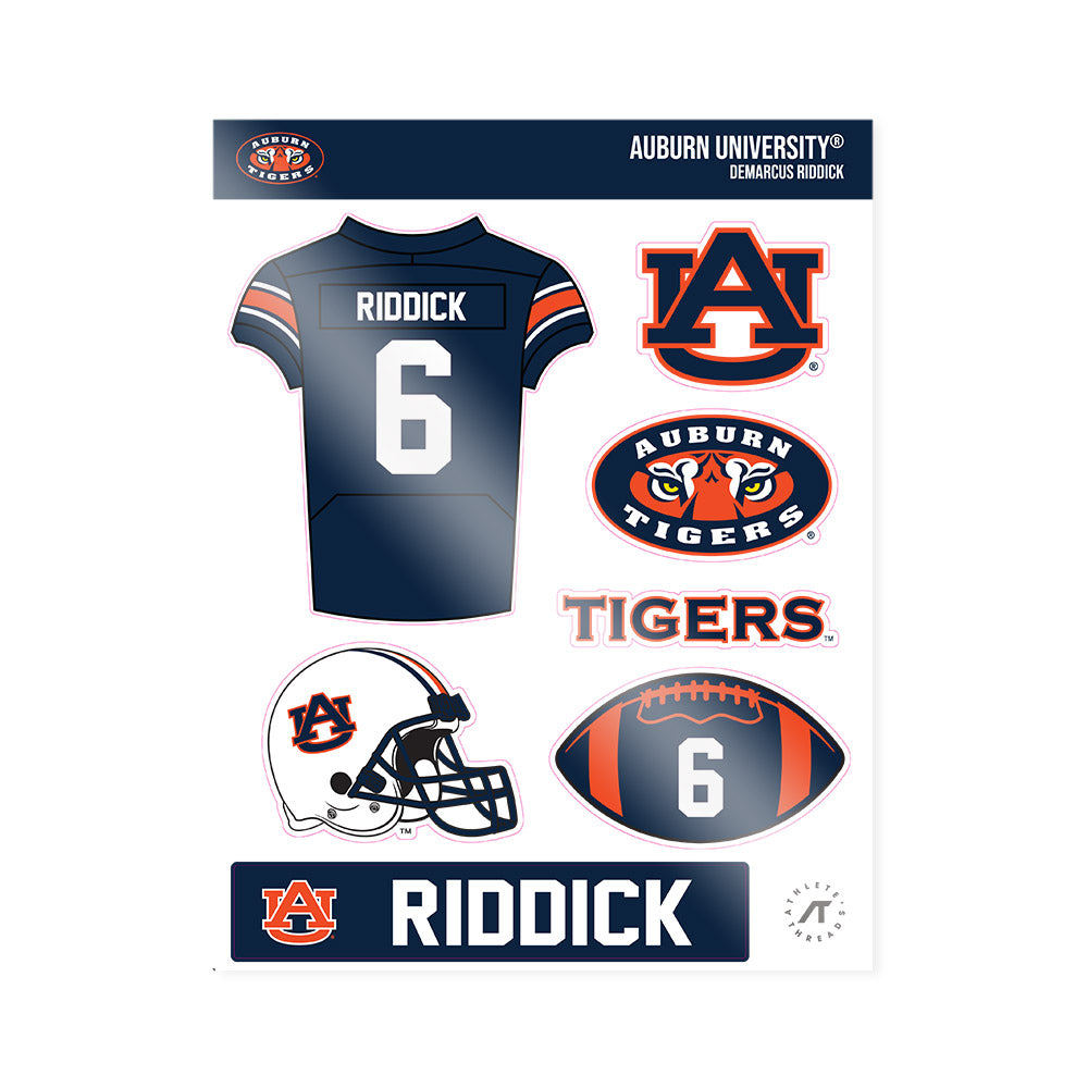 Auburn - NCAA Football : Demarcus Riddick - Sticker Sheet-0