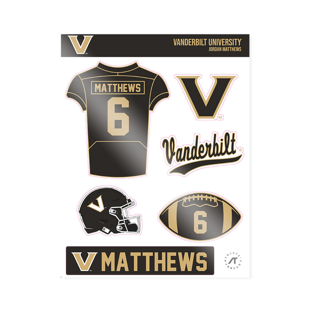 Vanderbilt - NCAA Football : Jordan Matthews - Sticker Sheet-0