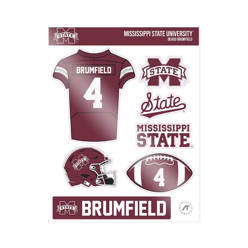 Mississippi State - NCAA Football : DeAgo Brumfield - Sticker Sheet-0