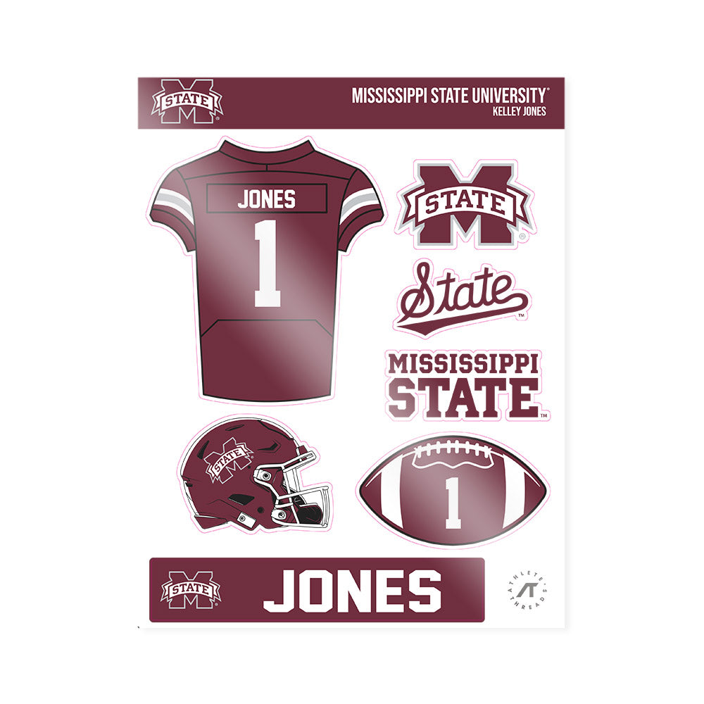 Mississippi State - NCAA Football : Kelley Jones - Sticker Sheet-0