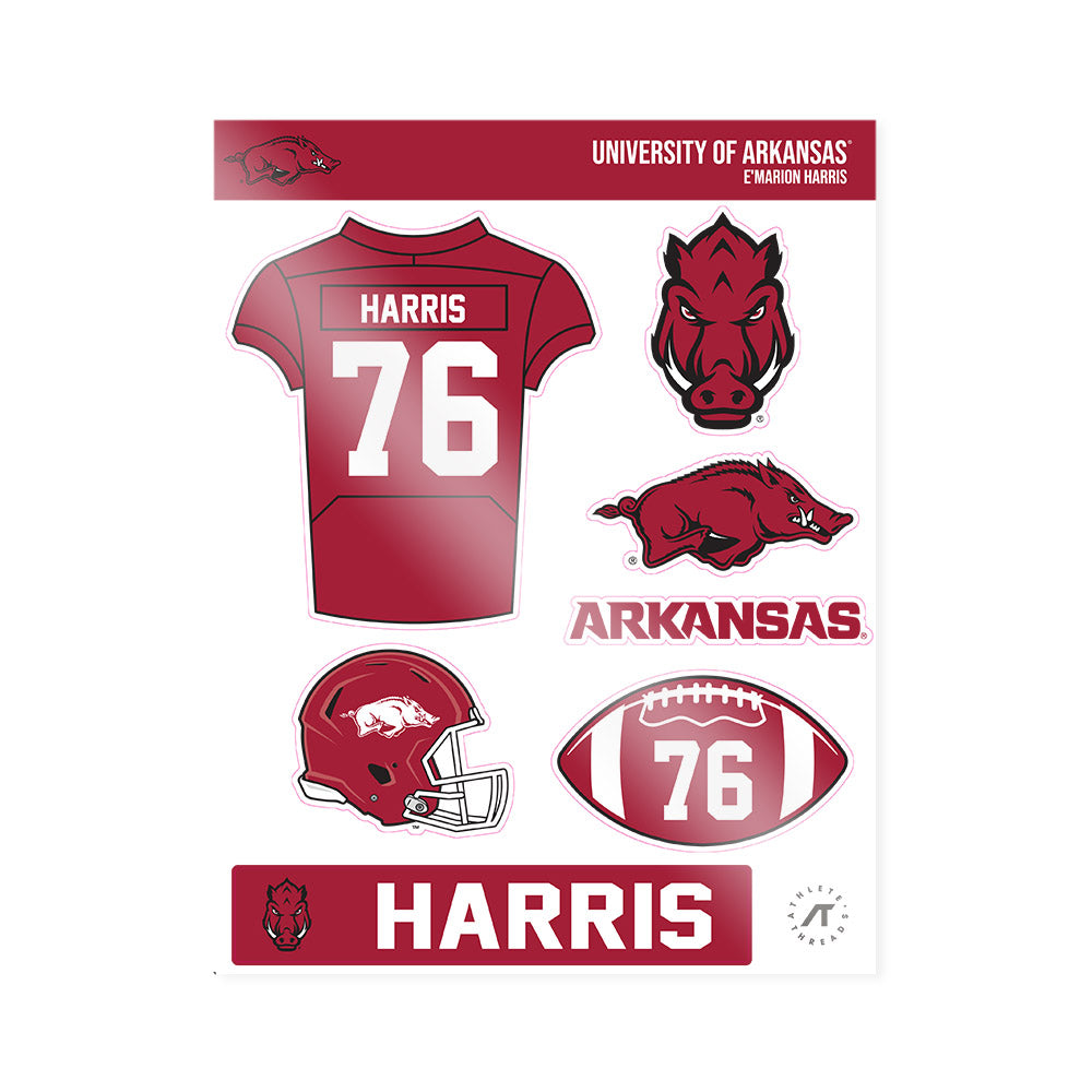 Arkansas - NCAA Football : E'Marion Harris - Sticker Sheet-0