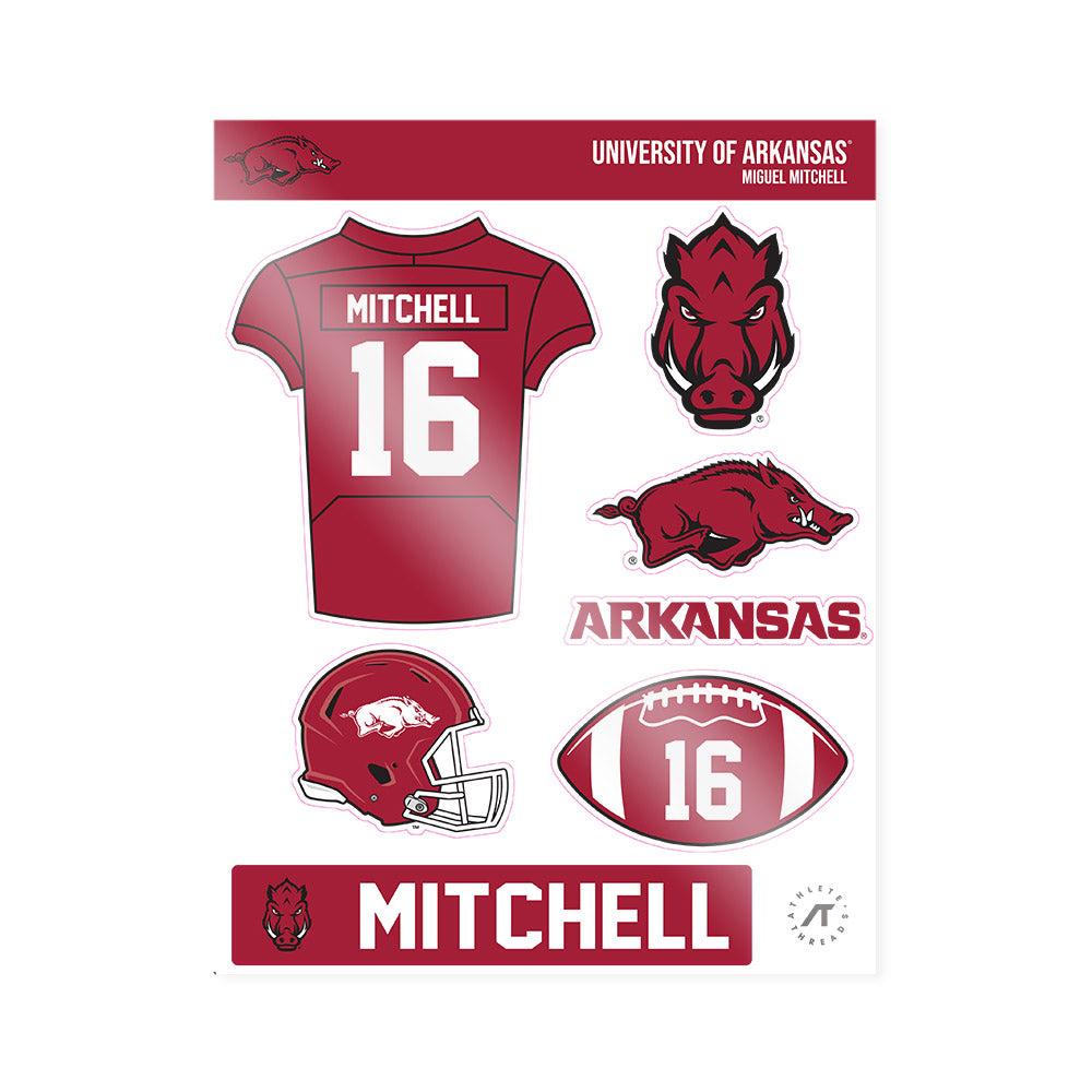 Arkansas - NCAA Football : Miguel Mitchell - Sticker Sheet-0