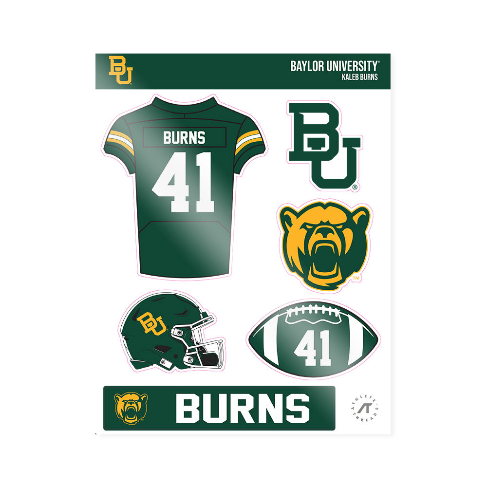 Baylor - NCAA Football : Kaleb Burns - Sticker Sheet-0