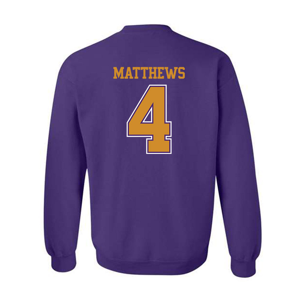 Alcorn - NCAA Football : Jacoby Matthews - Classic Shersey Crewneck Sweatshirt-1
