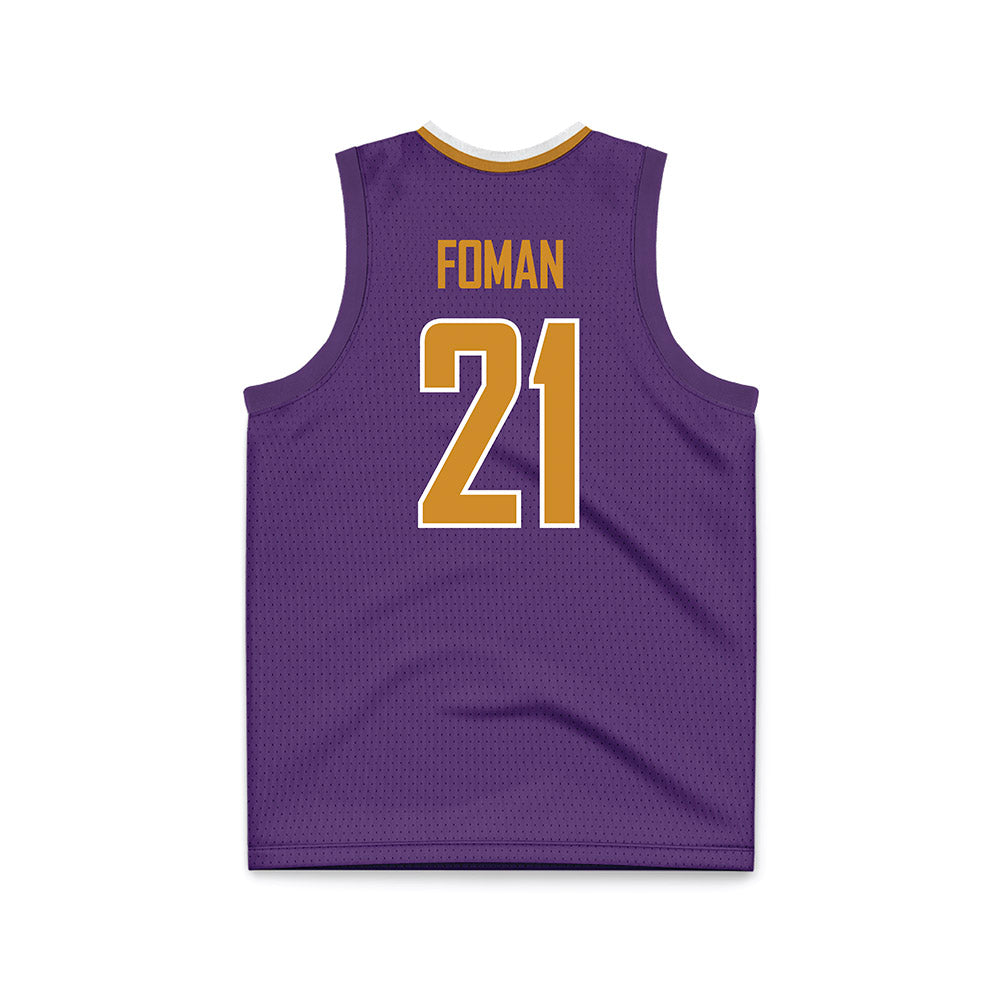 Alcorn - NCAA Men's Basketball : Kameron Foman - Purple Basketball Jersey-1