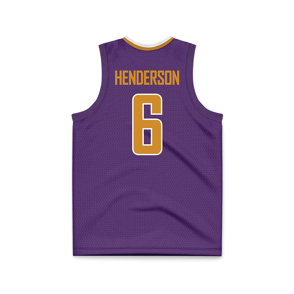 Alcorn - NCAA Men's Basketball : Will Henderson - Purple Basketball Jersey-1