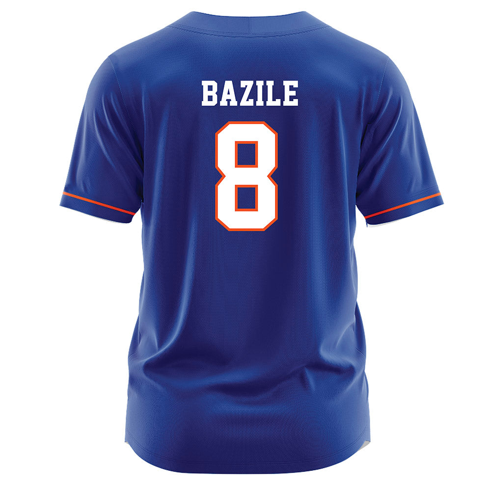 HCU - NCAA Baseball : Walker Bazile - Blue Jersey-1