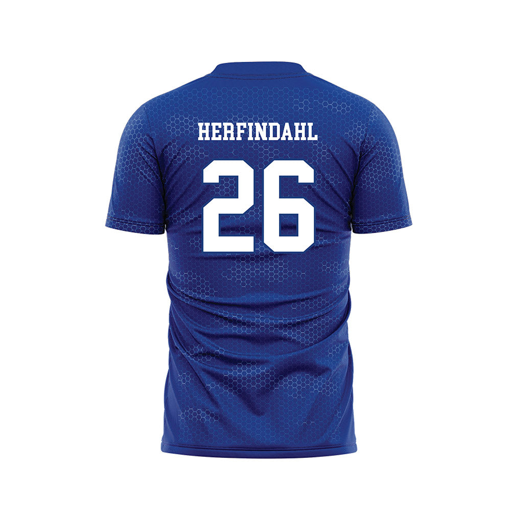 HCU - NCAA Women's Soccer : Gabrielle Herfindahl - Blue Soccer Jersey-1