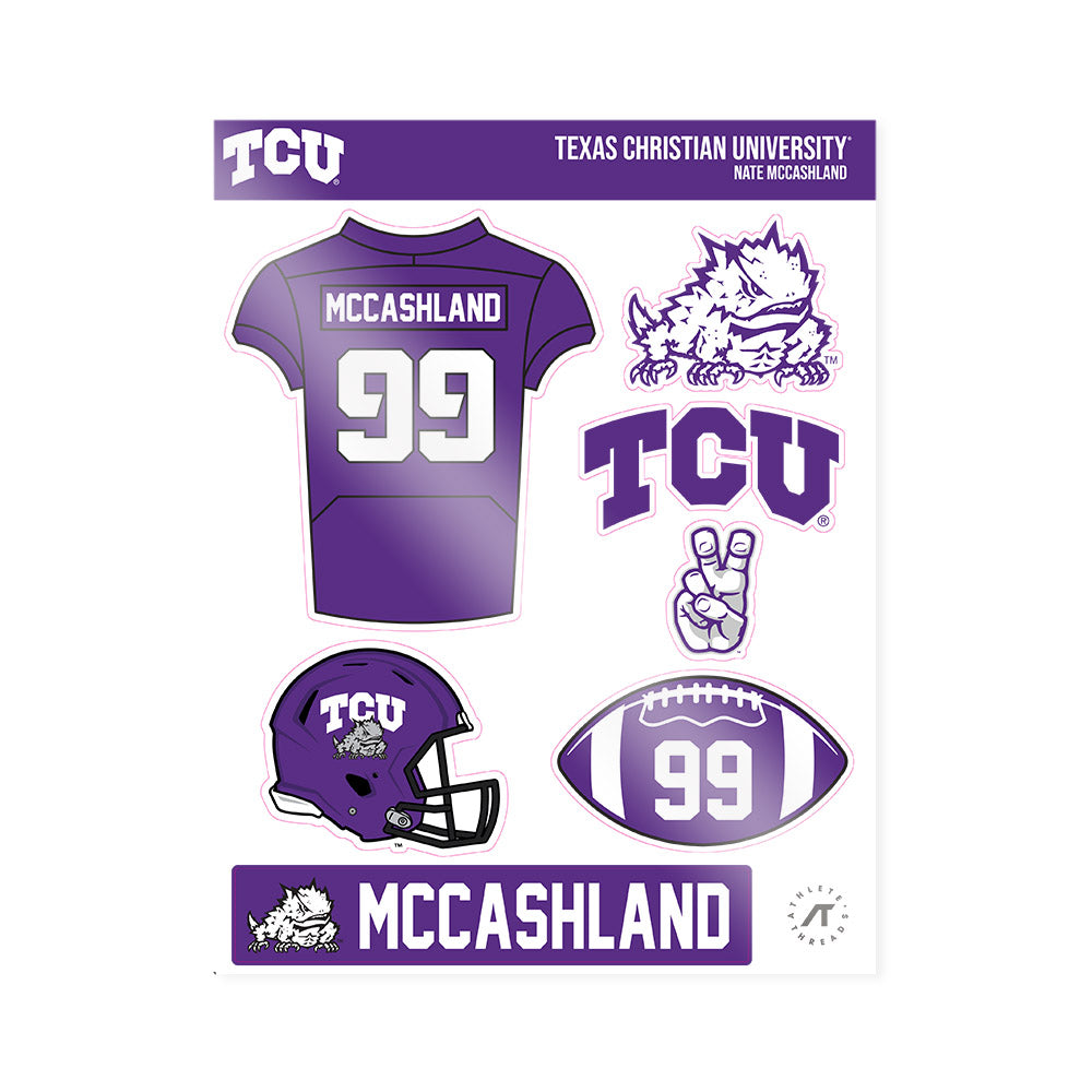 TCU - NCAA Football : Nate Mccashland - Sticker Sheet-0