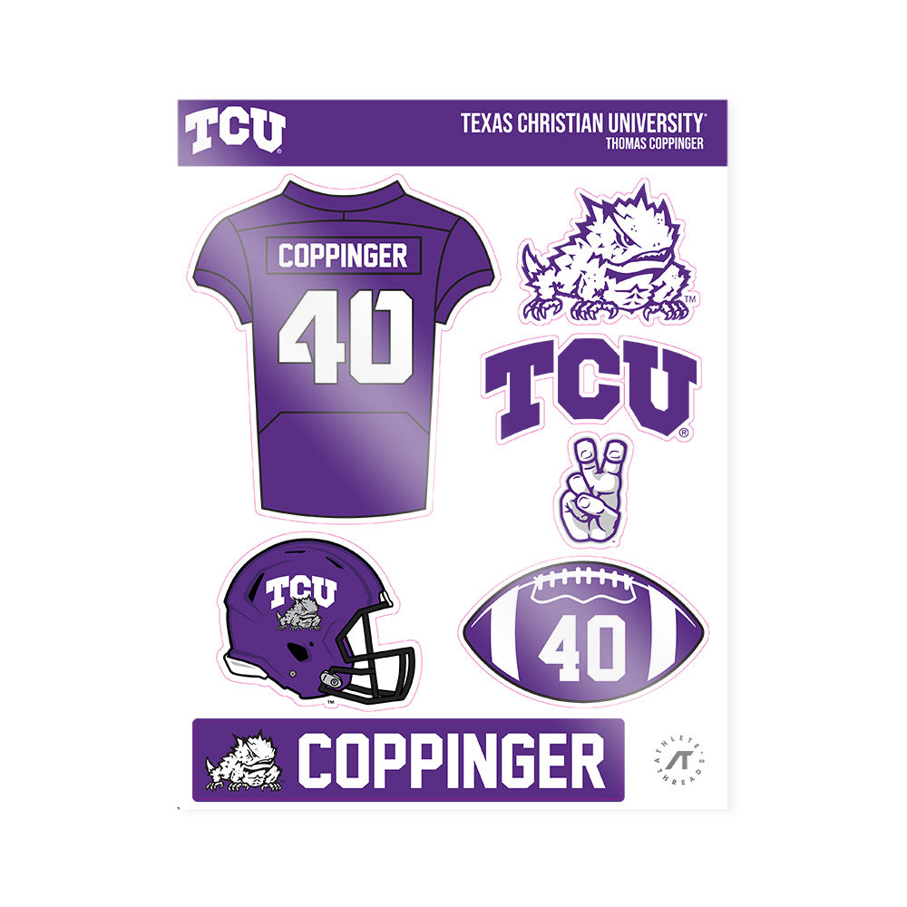 TCU - NCAA Football : Thomas Coppinger - Sticker Sheet-0