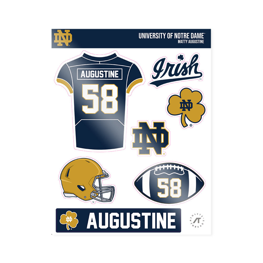 Notre Dame - NCAA Football : Matty Augustine - Sticker Sheet-0