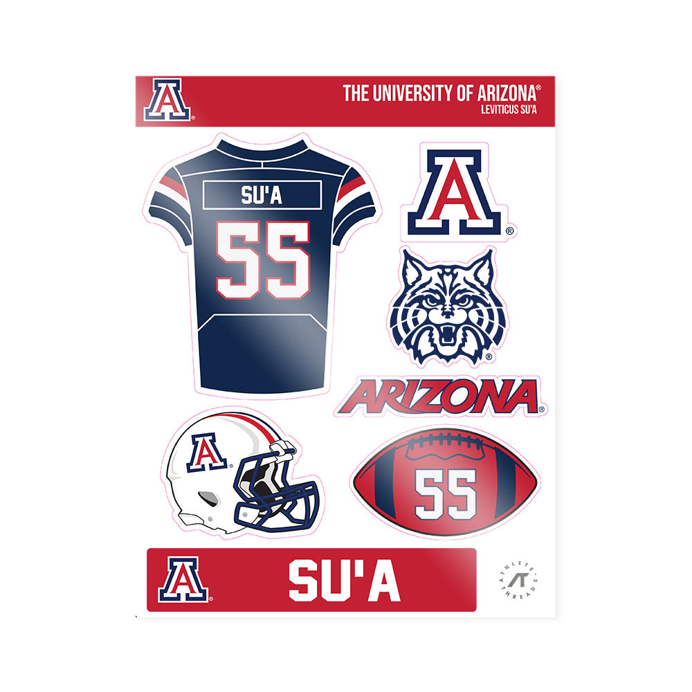 Arizona - NCAA Football : Leviticus Su'a - Sticker Sheet-0