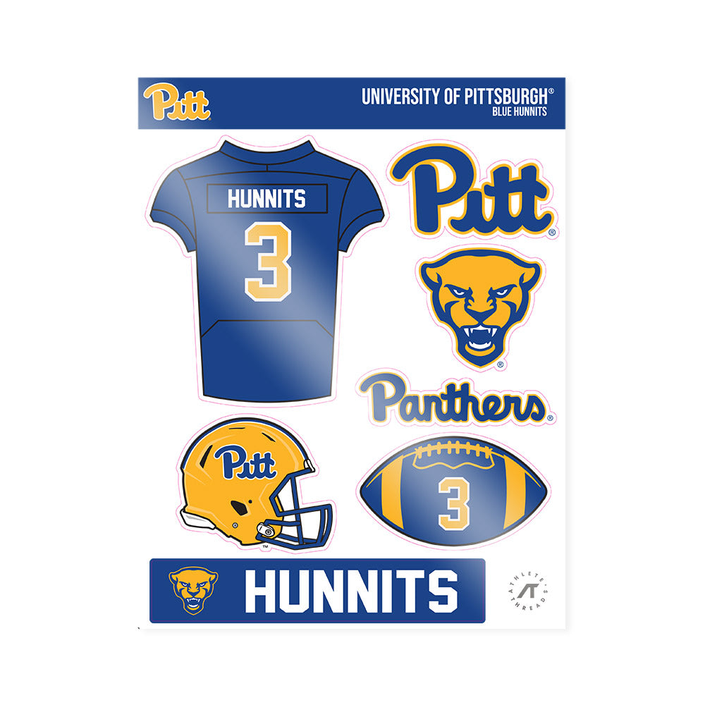 Pittsburgh - NCAA Football : Blue Hunnits - Sticker Sheet-0
