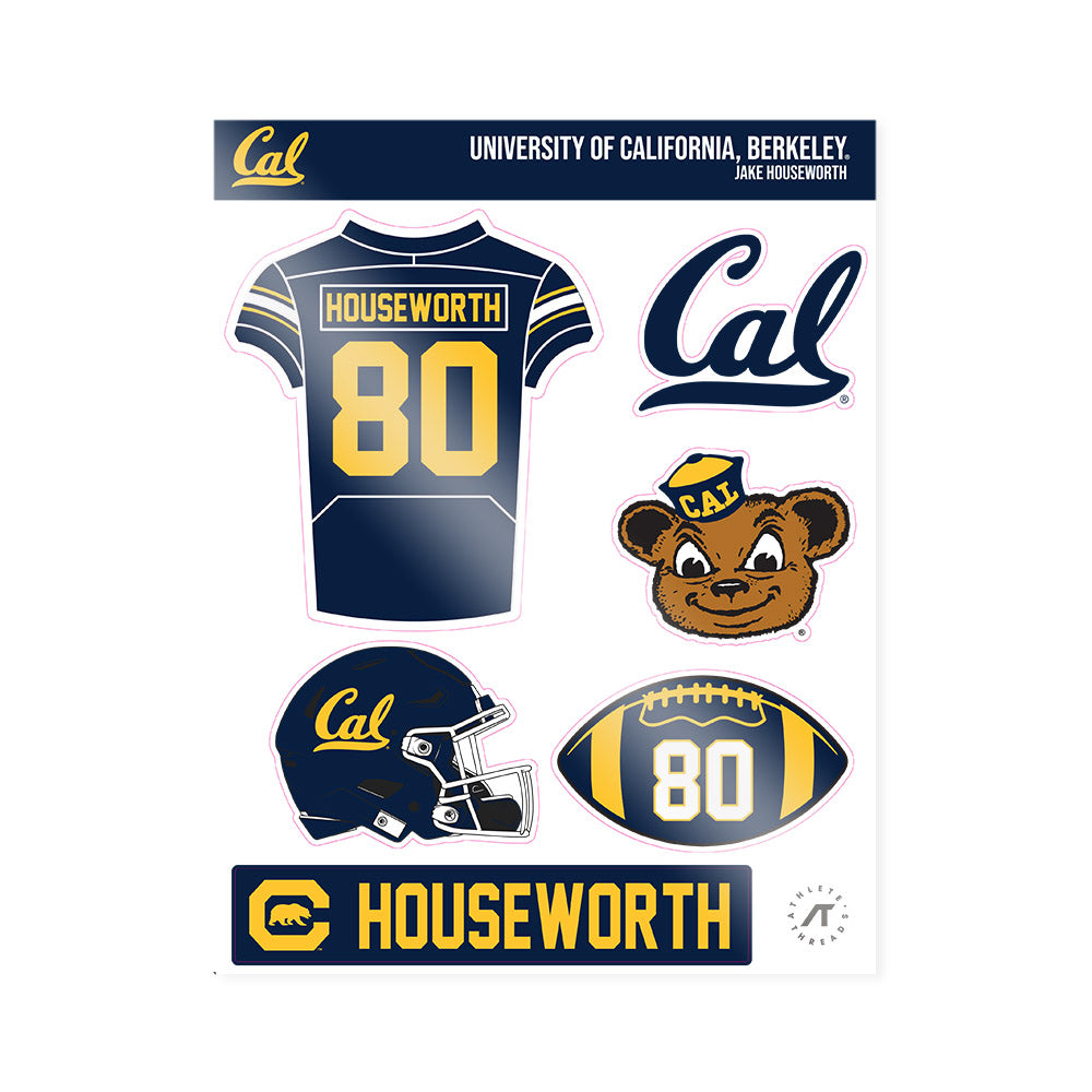 UC Berkeley - NCAA Football : Jake Houseworth - Sticker Sheet-0