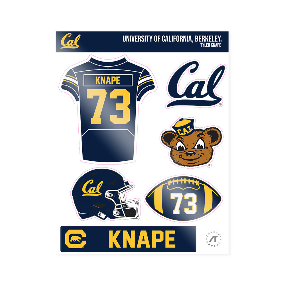 UC Berkeley - NCAA Football : Tyler Knape - Sticker Sheet-0