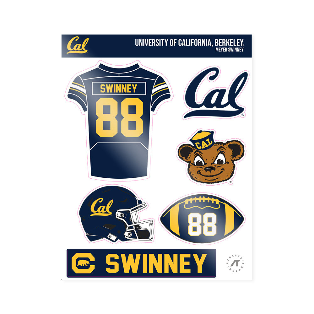 UC Berkeley - NCAA Football : Meyer Swinney - Sticker Sheet-0