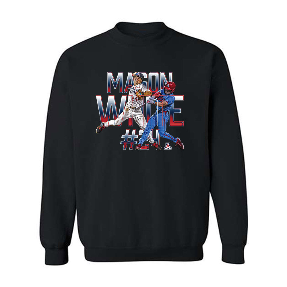 Arizona - NCAA Baseball : Mason White - Player Collage Crewneck Sweatshirt-0