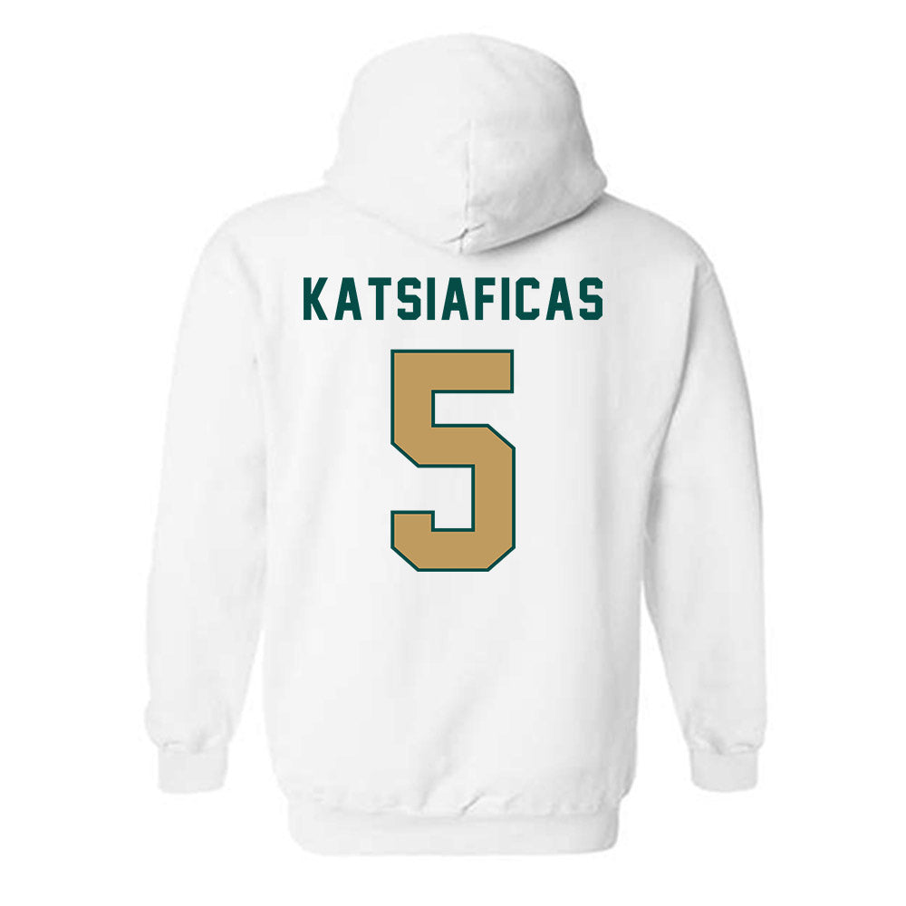Husson - NCAA Men's Basketball : Charlie Katsiaficas - Hooded Sweatshirt-1