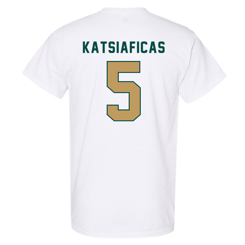 Husson - NCAA Men's Basketball : Charlie Katsiaficas - T-Shirt-1