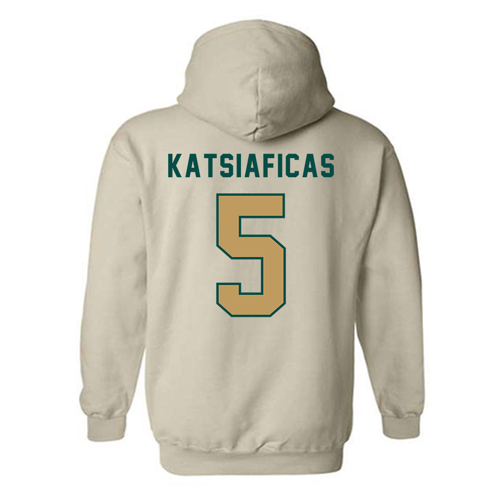 Husson - NCAA Men's Basketball : Charlie Katsiaficas - Hooded Sweatshirt-1