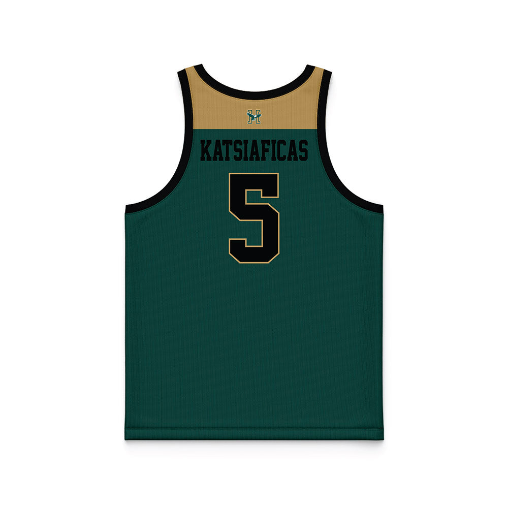 Husson - NCAA Men's Basketball : Charlie Katsiaficas - Basketball Jersey-1