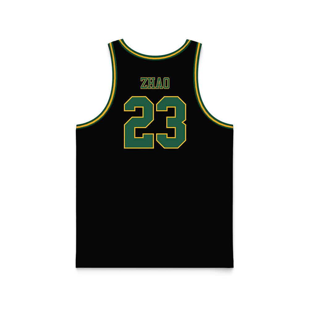 USFCA - NCAA Men's Basketball : Weilun Zhao - Black Basketball Jersey-1