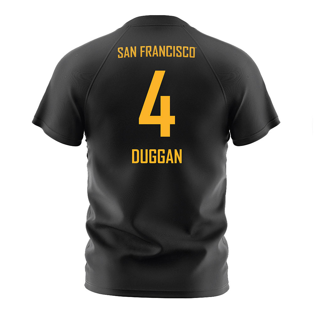 USFCA - NCAA Men's Soccer : Matthew Duggan - Black Soccer Jersey-1
