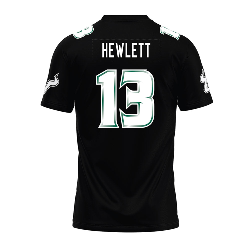 USF - NCAA Football : Locklan Hewlett - Black Premium Football Jersey-1