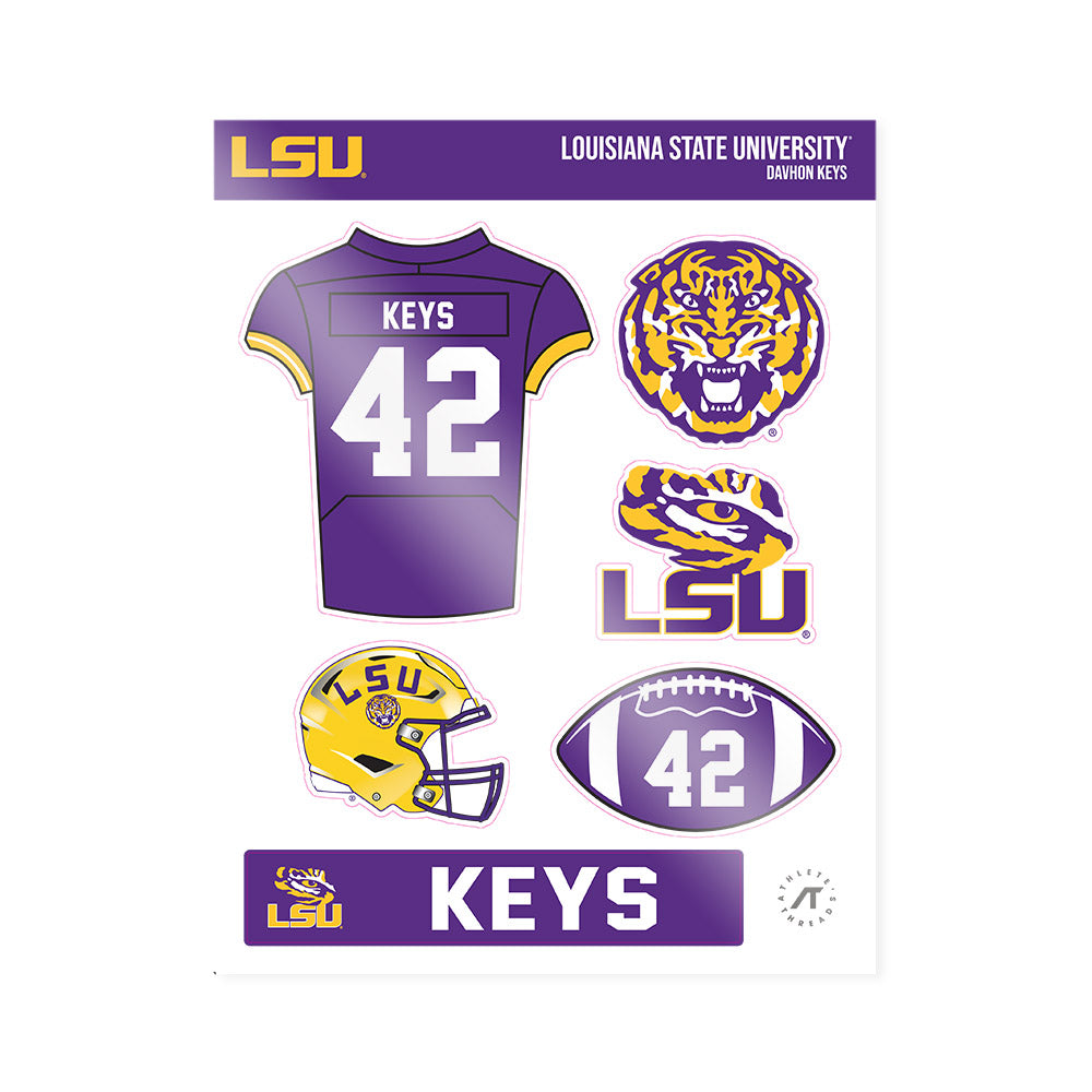 LSU - NCAA Football : Davhon Keys - Sticker Sheet-0