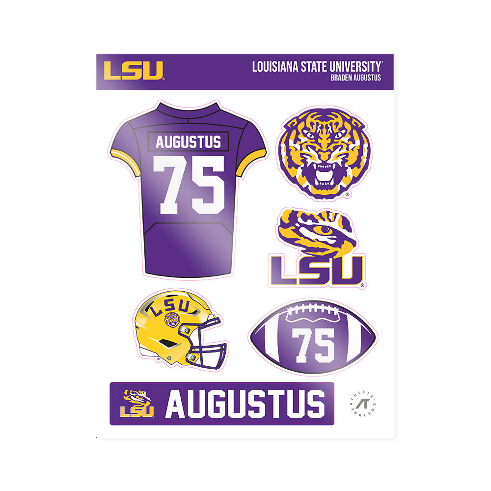 LSU - NCAA Football : Braden Augustus - Sticker Sheet-0