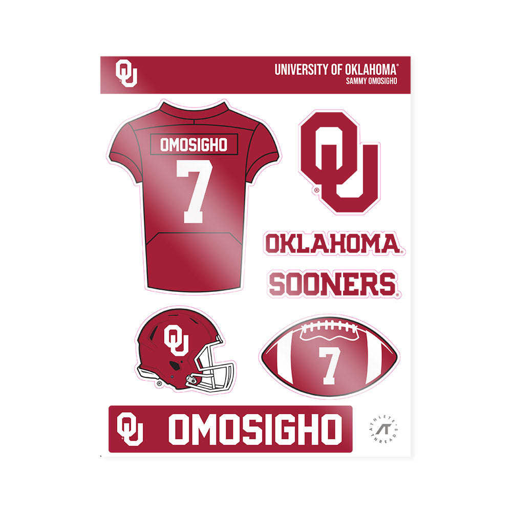 Oklahoma - NCAA Football : Sammy Omosigho - Sticker Sheet-0
