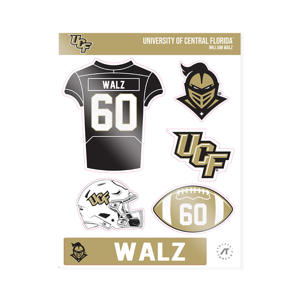 Central Florida - NCAA Football : William Walz - Sticker Sheet-0