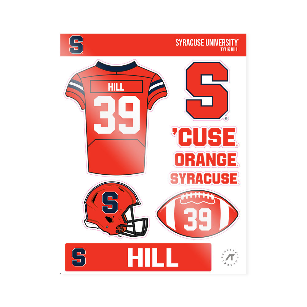 Syracuse - NCAA Football : Tylik Hill - Sticker Sheet-0