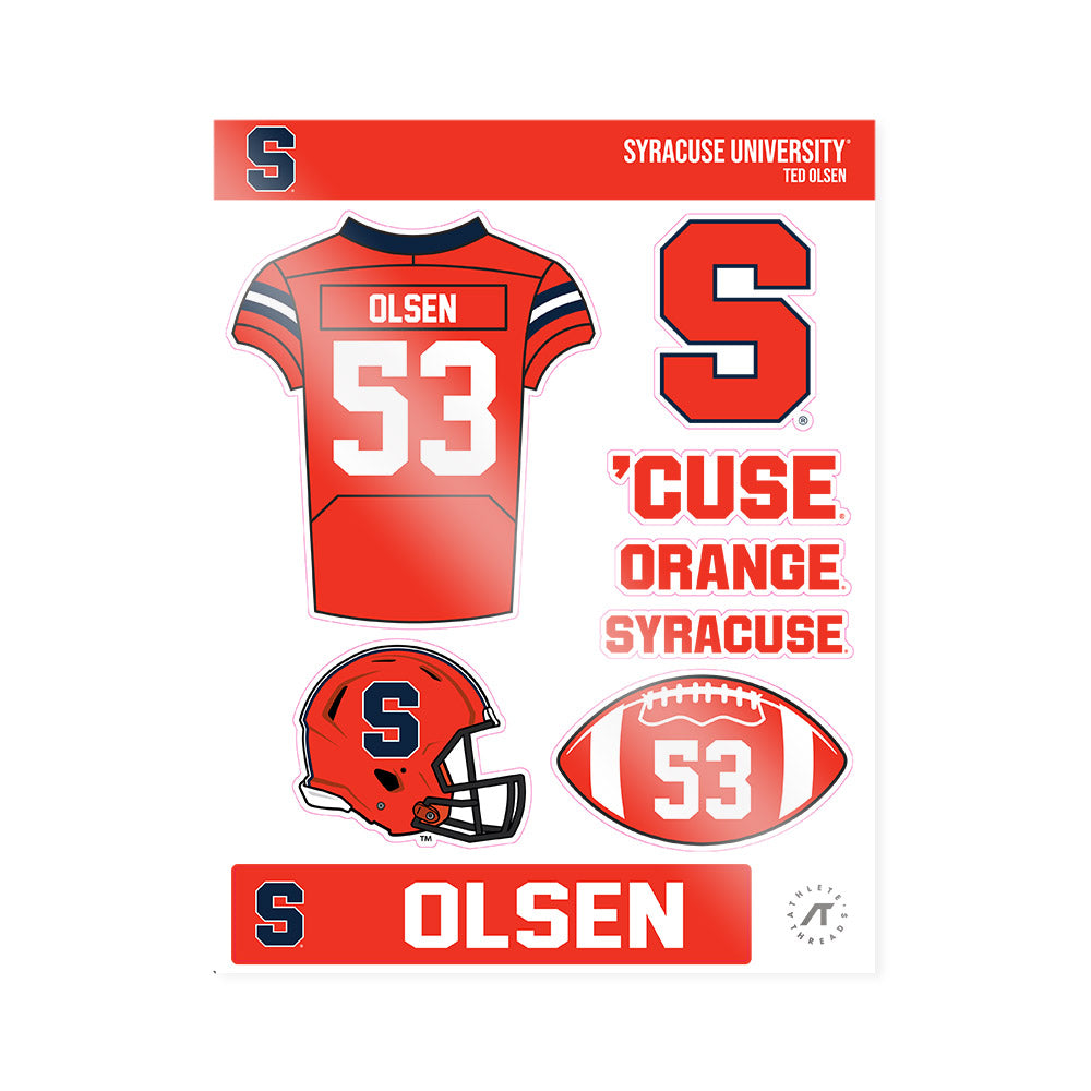 Syracuse - NCAA Football : Ted Olsen - Sticker Sheet-0