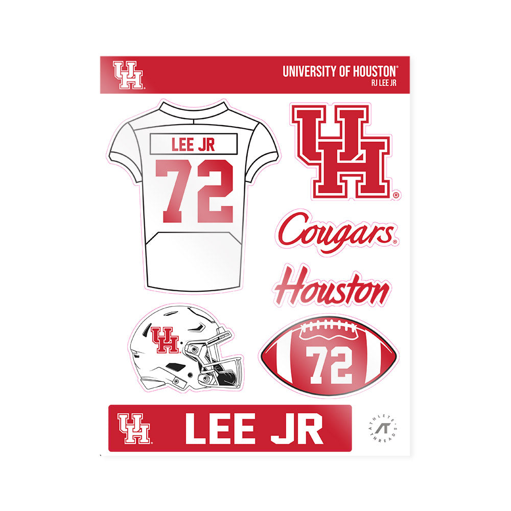 Houston - NCAA Football : RJ Lee Jr - Sticker Sheet-0
