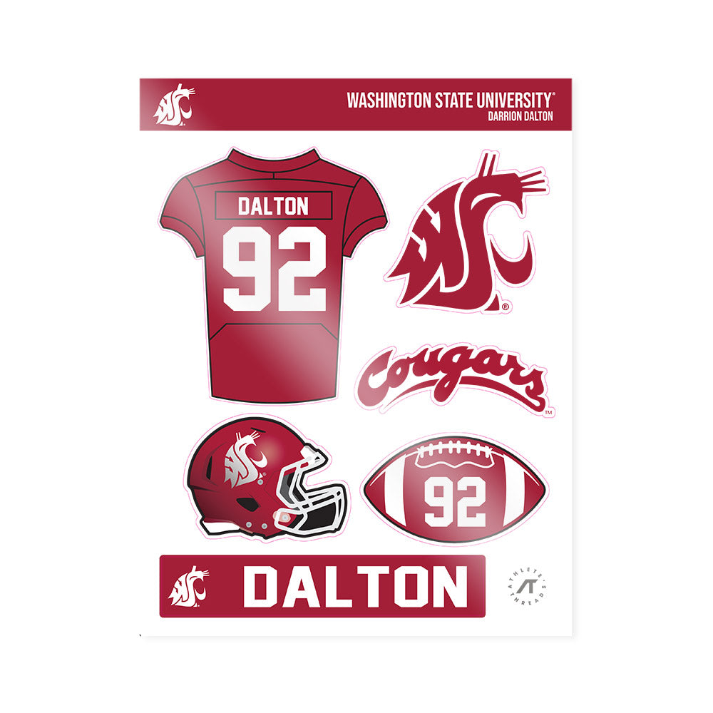 WSU - NCAA Football : Darrion Dalton - Sticker Sheet-0
