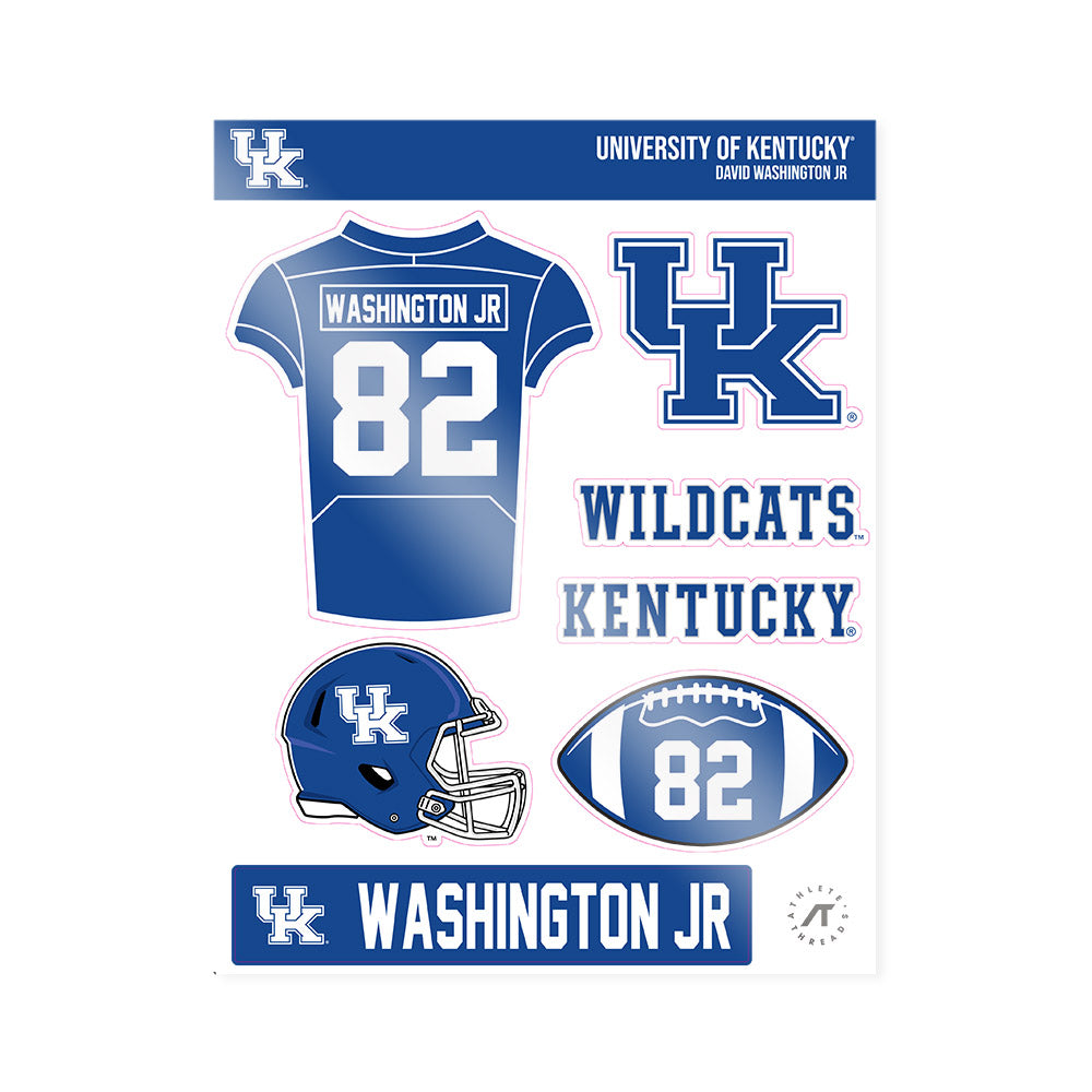 Kentucky - NCAA Football : David Washington Jr - Sticker Sheet-0