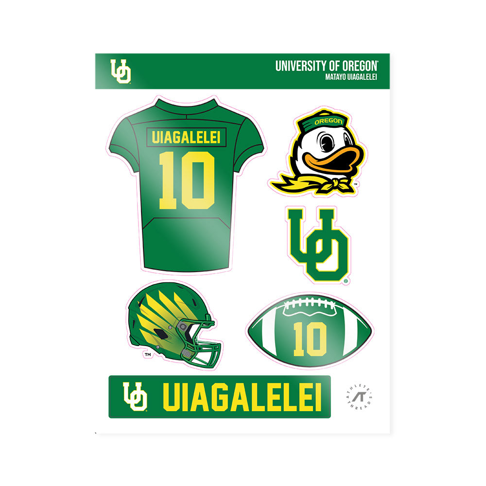 Oregon - NCAA Football : Matayo Uiagalelei - Sticker Sheet-0