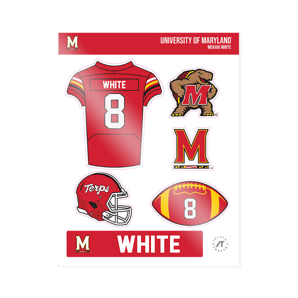 Maryland - NCAA Football : Mekhai White - Sticker Sheet-0