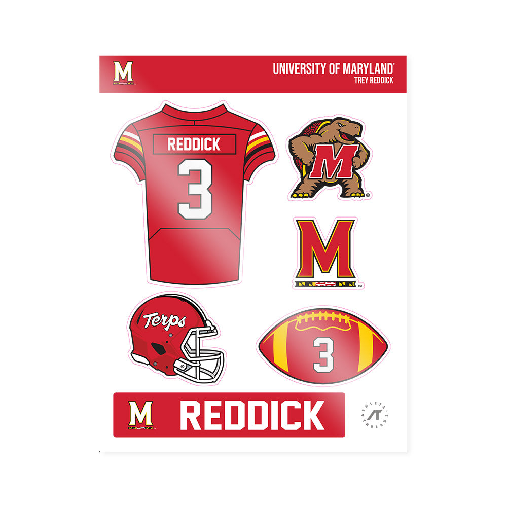 Maryland - NCAA Football : Trey Reddick - Sticker Sheet-0