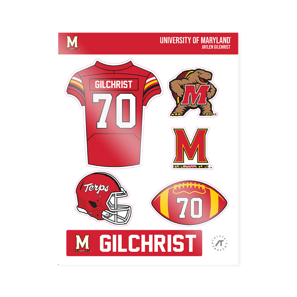Maryland - NCAA Football : Jaylen Gilchrist - Sticker Sheet-0