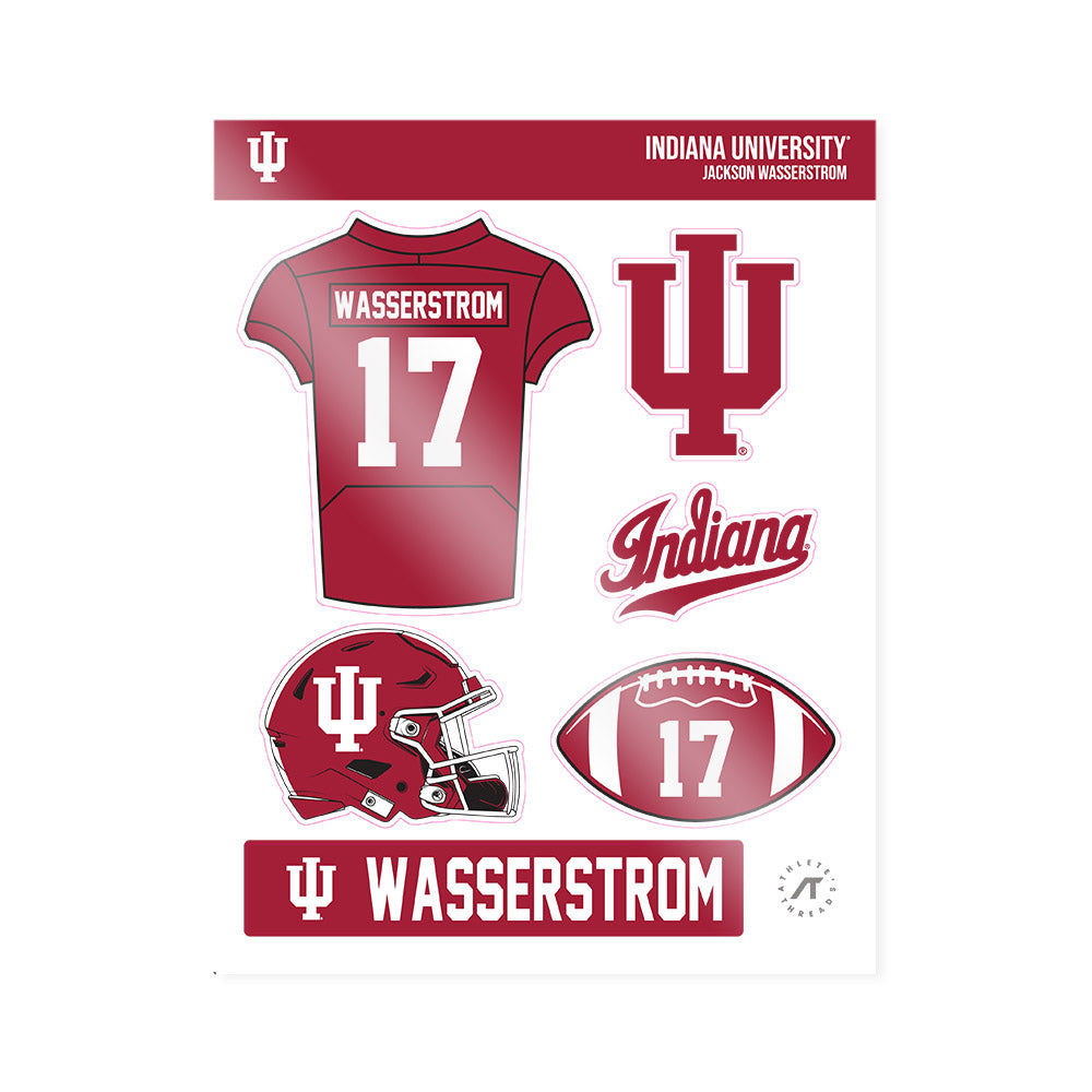 Indiana - NCAA Football : Jackson Wasserstrom - Sticker Sheet-0