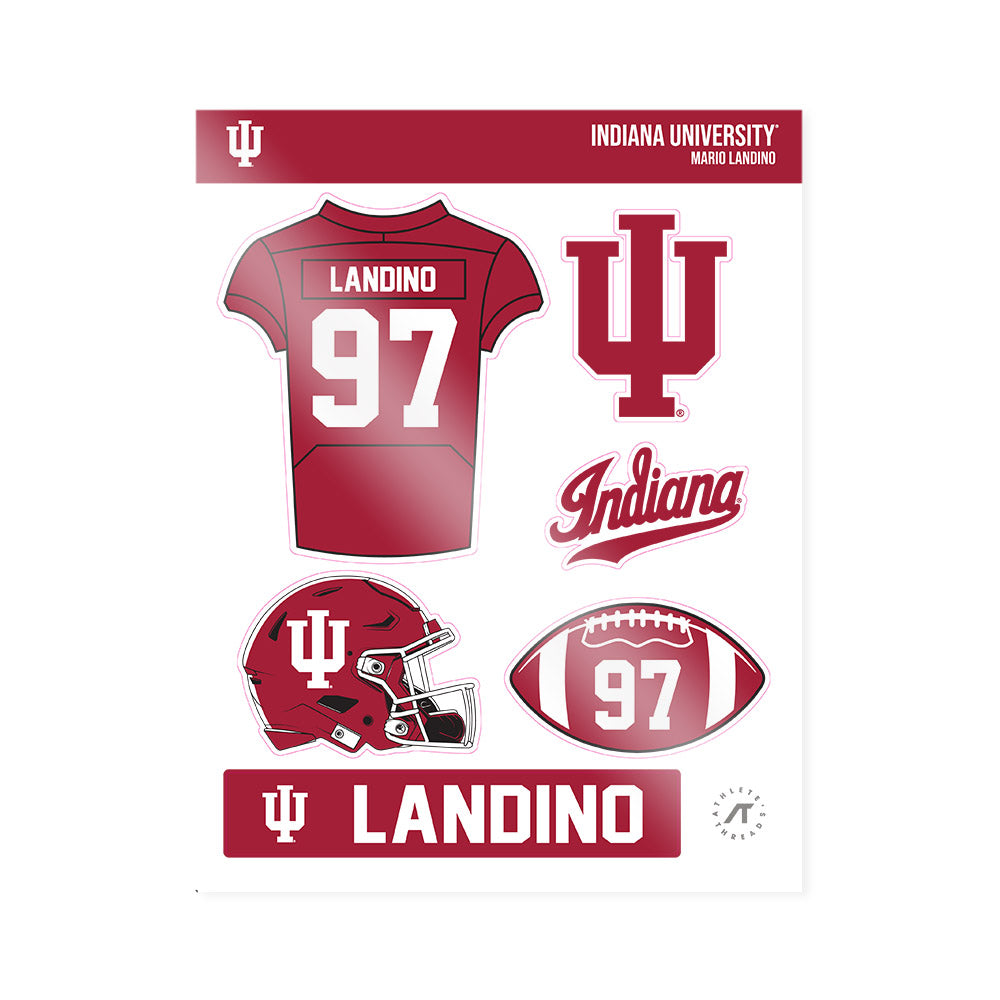 Indiana - NCAA Football : Mario Landino - Sticker Sheet-0