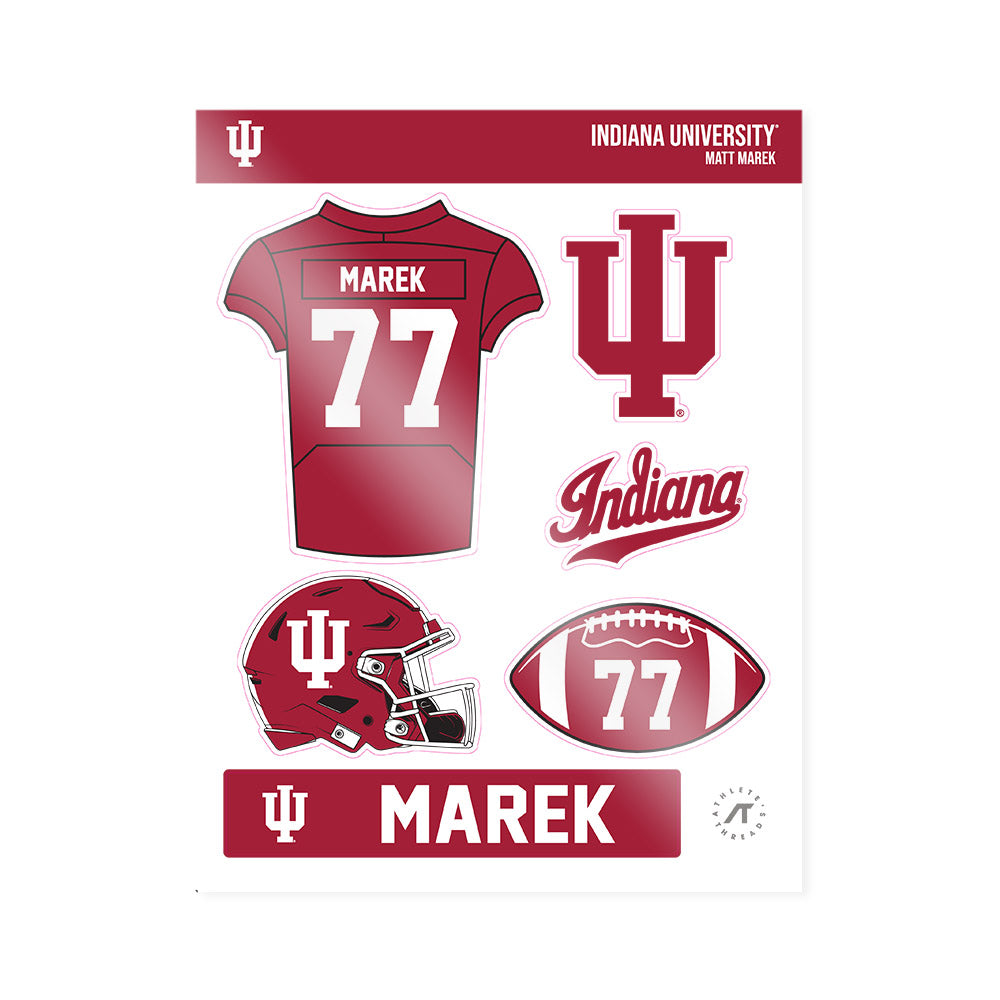 Indiana - NCAA Football : Matt Marek - Sticker Sheet-0
